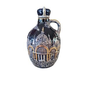 Vintage Tilso Japan Jug‎ Decanter Pottery Musical Cobalt Blue